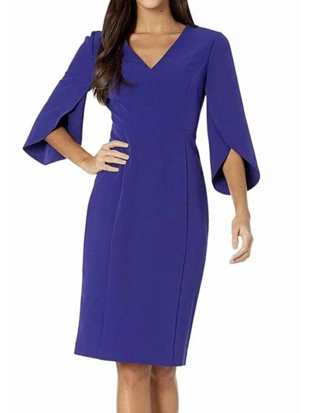 MILLY Jana Cady Sheath Dress Size 4 US color Sapphire NWT mspr $375